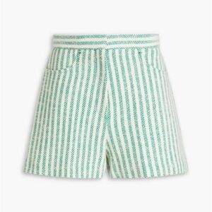 Sandro Striped Cotten-blend Tweed Shorts
